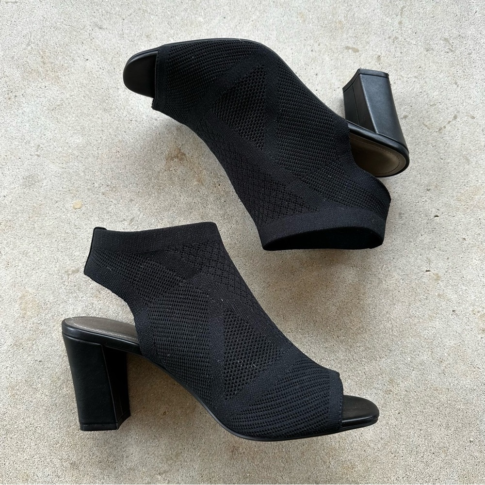 Impo Vonya Stretchy Knit Black Sandal Women’s Size 9 - Picture 2 of 10